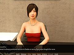 Stepdaughter's temptation in porn game
