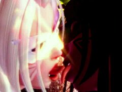 I love this 3D hentai tongue play