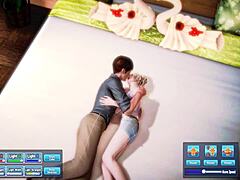Short blonde babe pleasures and fucks in steamy session