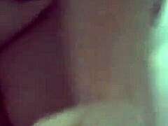 busty beauty savors morning facial delight