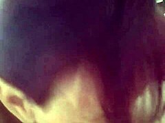 busty beauty savors morning facial delight