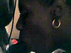 Black spouse gives oral pleasure