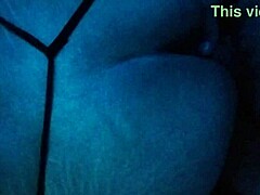 Stud thrills lady in stockings