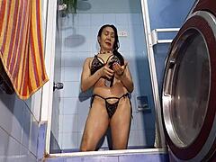 Milf Goddess Soaps Her Stunning Curves in Shower