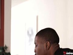 blonde's intense ebony passion