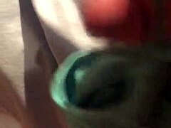 A sneaky handjob in the neighbor’s tempting bed