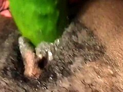 Intense black slave pussy closeups