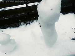 Asian Beauty in Snow Art