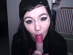 Emo Girl's Sweet Intimate Gesture