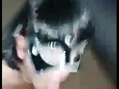 Messy, intense swallowing scene unveiled.