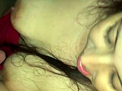 woman savors sultry oral delight
