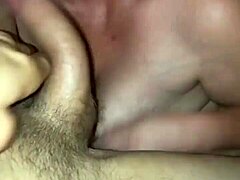 Blowjob hottie works a sloppy mouth