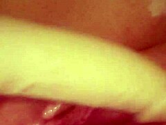 Cheeky housewife rides dildo with daring passion