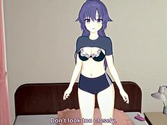 Thicc thigh Yuuka’s daring 3D hentai tease