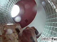 Christy and Dahlia's steamy shower