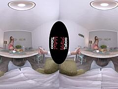 Fiery brunette’s virtual taboo treat.