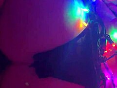 Fishnet beauty handles massive thrill