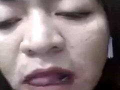 Brunette's homemade passion with bold lover