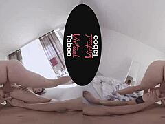 Slutty brunette in VR anal action