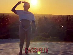 Blonde MILF’s Outdoor Masturbation Orgasm Frenzy