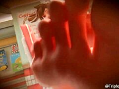 3D animated feet with cumshots