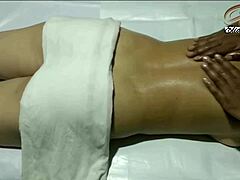 Indian lady gets rough full body massage now