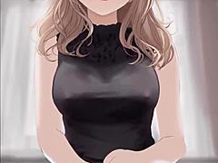 Anime Girl In Black Riding Cock Hard