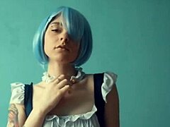 Petite teen enjoys riding and squirting in homemade video