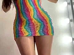 Adult twirling live on camera