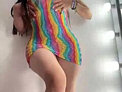 Adult twirling live on camera