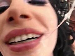 Deepthroat and ass pounding action