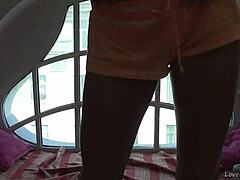 Teen’s Bold Selfie Near Twilight Window