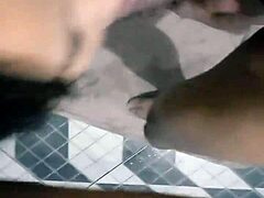 Débora Andrade Sucks Huge Black Cock on Bathroom Floor