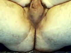 wife rides hard on top for messy creampie finish