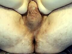 wife rides hard on top for messy creampie finish