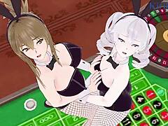 3D anime lesbians’ intriguing hidden play