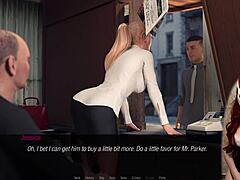 Stockings on old man groping game