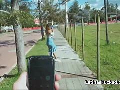 Fresh-faced Latina gets hard cock