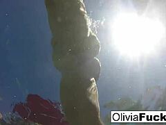 Olivia Austin enjoys solo pool time