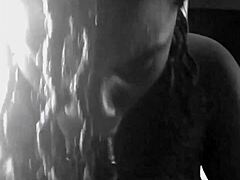 subtle mouth tease with massive ebony shaft pov