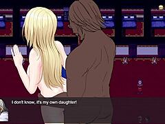 Hentai action on club stage