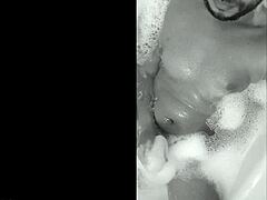 brazilian babe’s teasing cumshot in bathtub