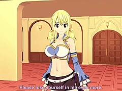 Lucy Natsu hentai delivers relentless blowjob and handjob action