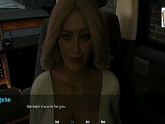 Sensual car ride with blonde