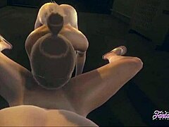 3D anime porn with POV action and creampie finish