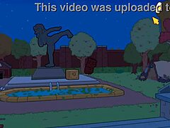 simpsons burns mansion big boobs party
