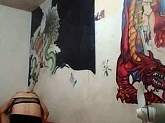 Delgado ladyboy teases with bold solo moves