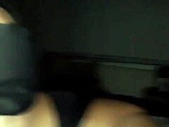 Big couple’s blindfolded intense blowjob session