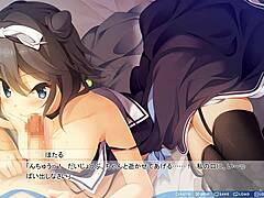 Anime-style erotic game with twins