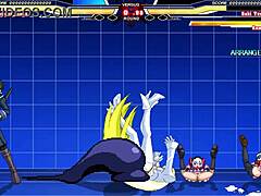 Kuromaru Takes on Arcana Heart in Wild Anime Cumshot Battle